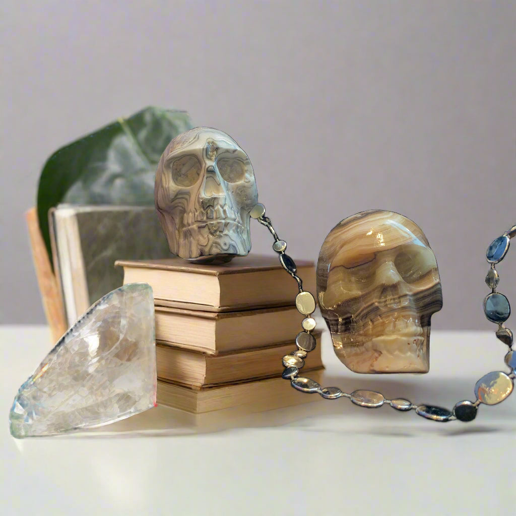 Zebra Onyx Skull
