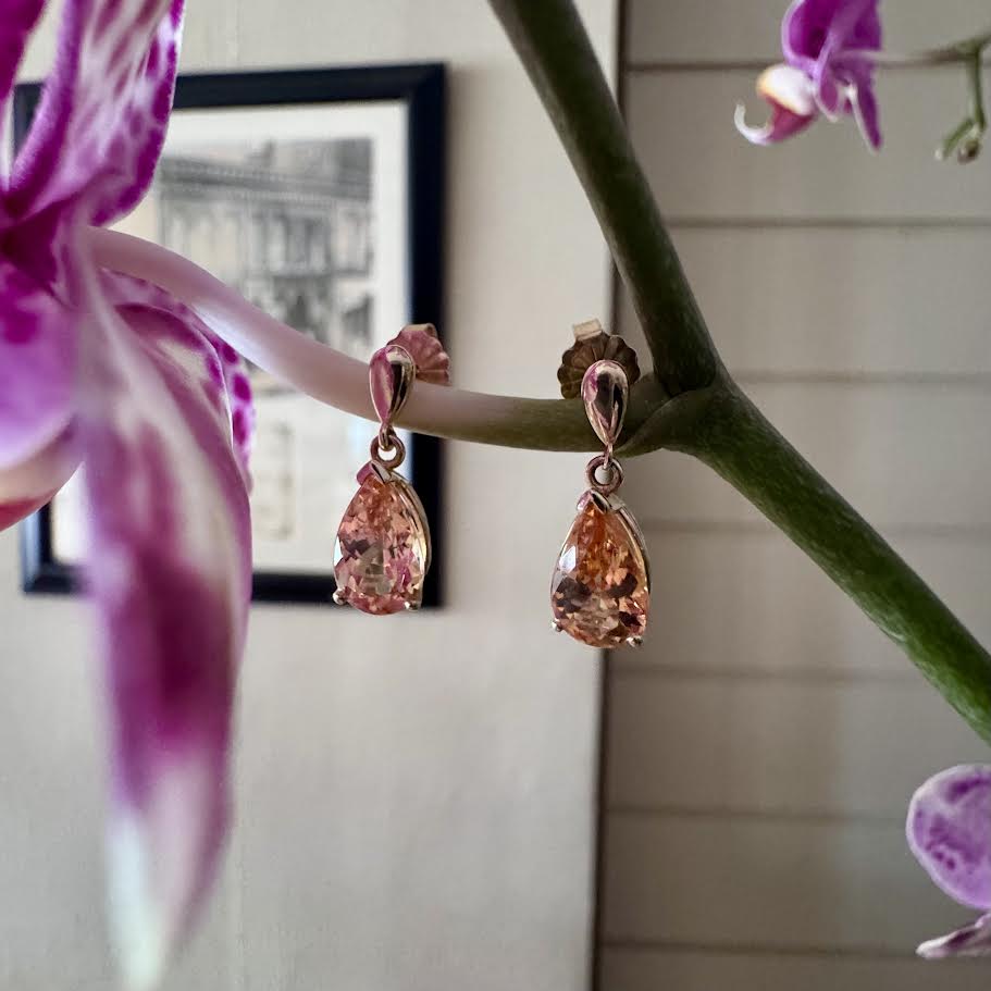 Golden Topaz Dangle Earrings