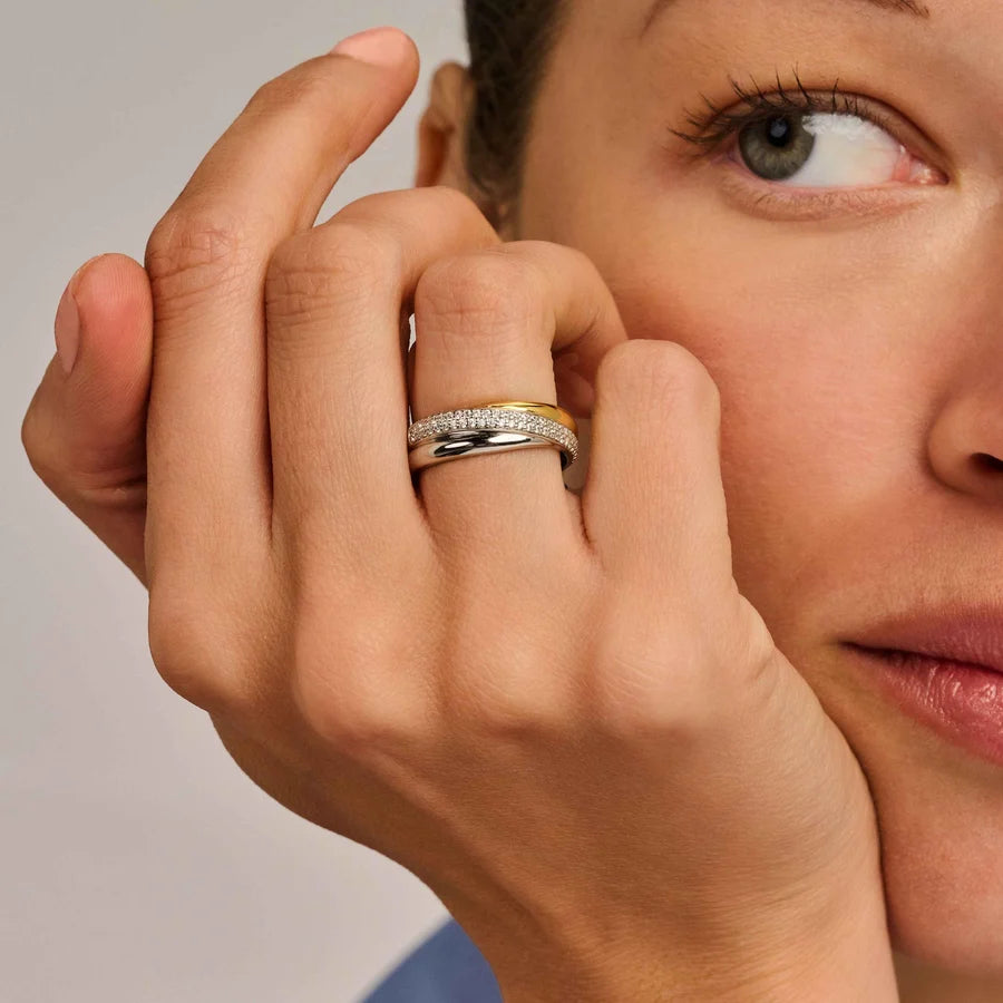 CZ Crossover Ring