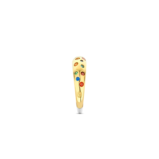 Scatter CZ Dome Ring