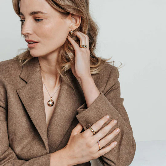 Scatter CZ Dome Ring