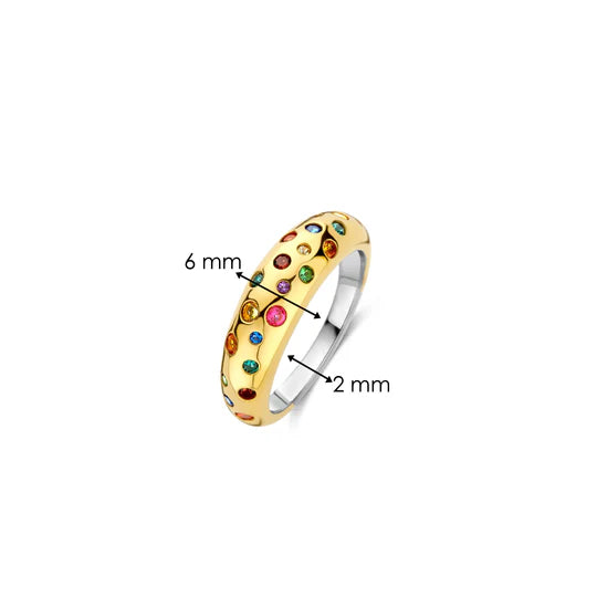 Scatter CZ Dome Ring