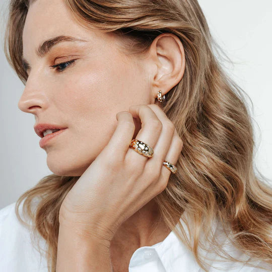 Scatter CZ Dome Ring