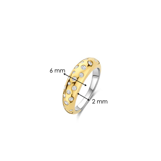 Scatter CZ Dome Ring