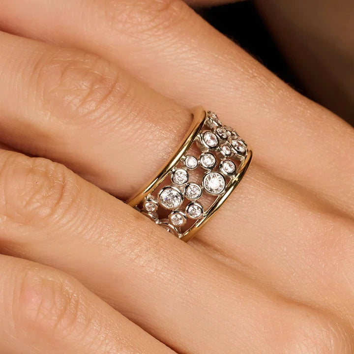 Gilded Multi Bezel Ring
