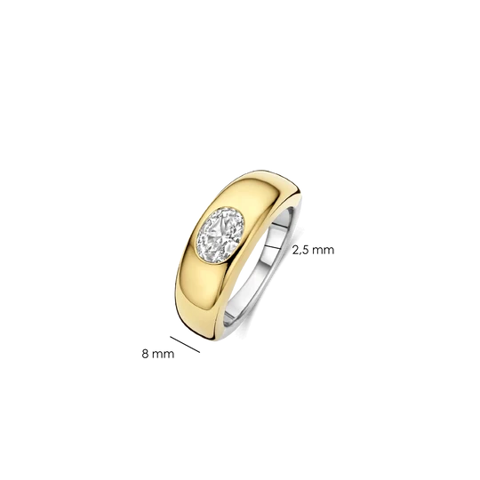 Wide Dome CZ Ring