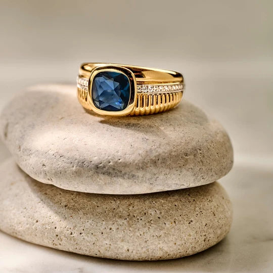 "Emory" Blue CZ Ring