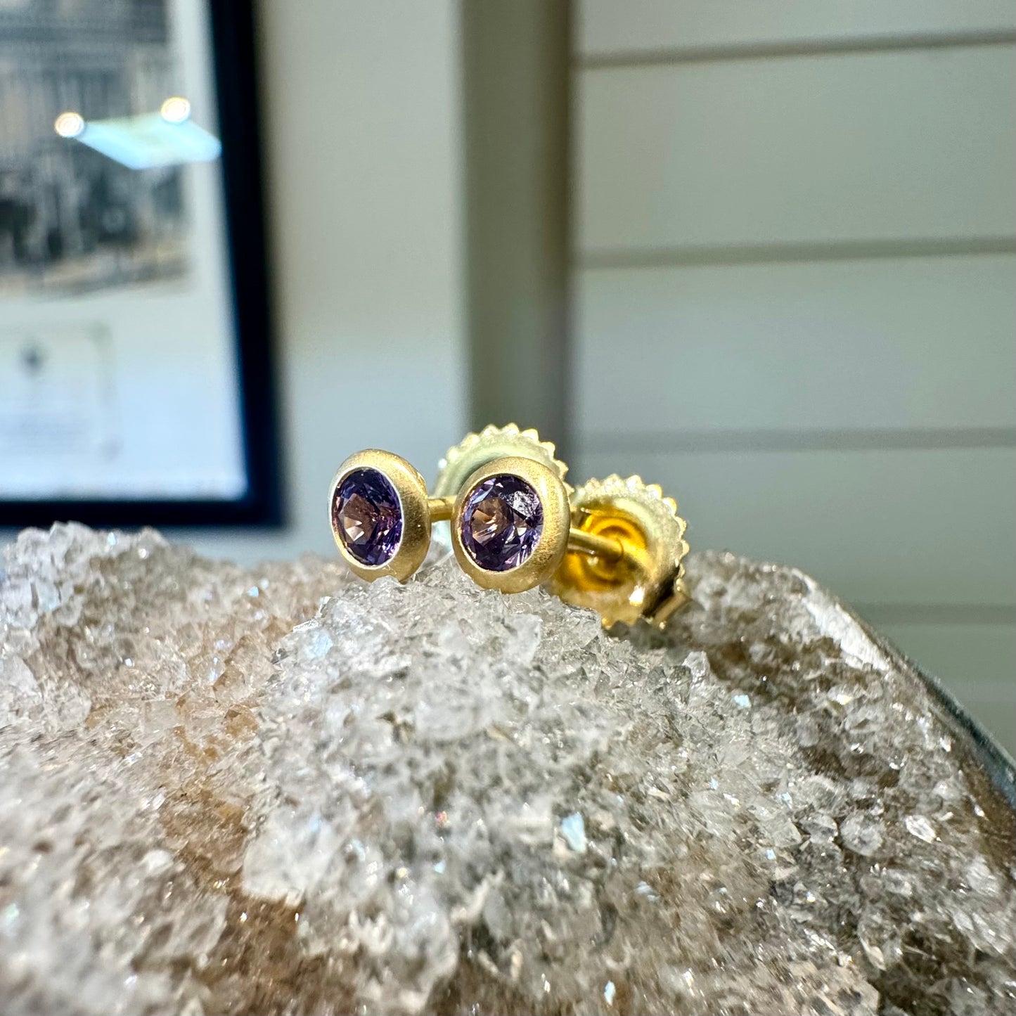 Purple Sapphire Studs
