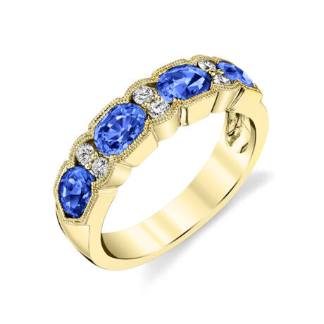 Blue Sapphire Diamond Ring