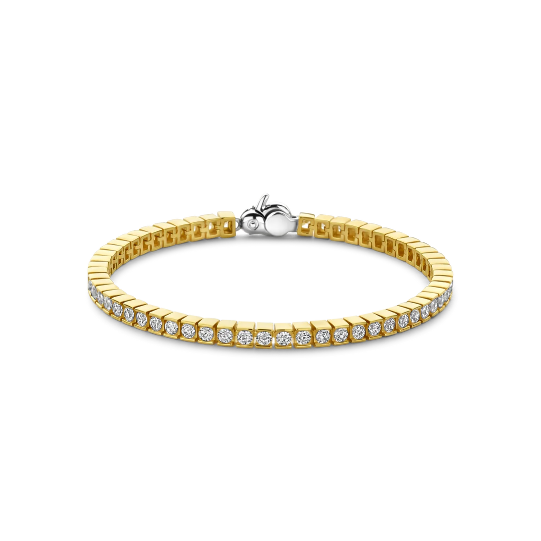 Square Link CZ Tennis Bracelet