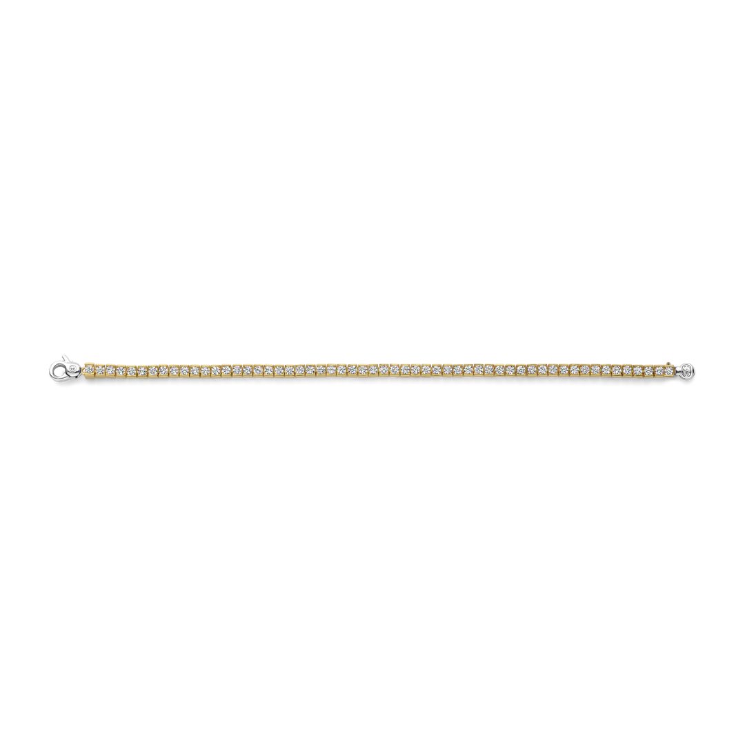 Square Link CZ Tennis Bracelet