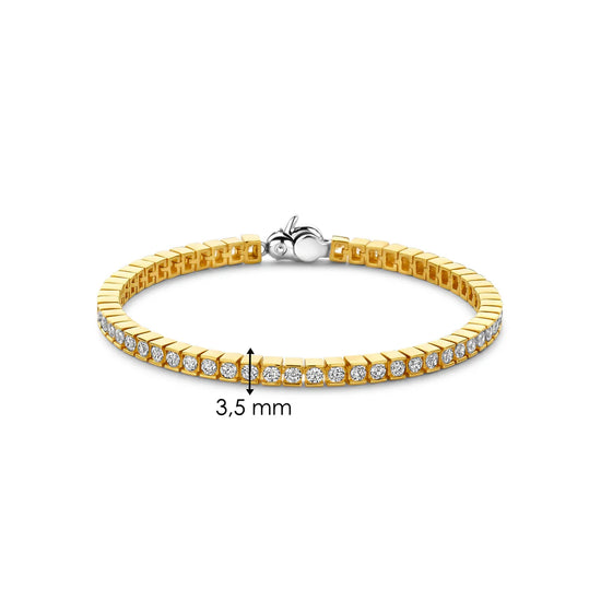 Square Link CZ Tennis Bracelet