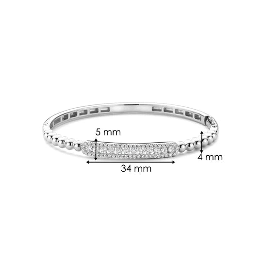 Bead Detail CZ Center Bangle