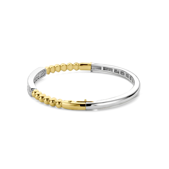 Bead Detail CZ Center Bangle