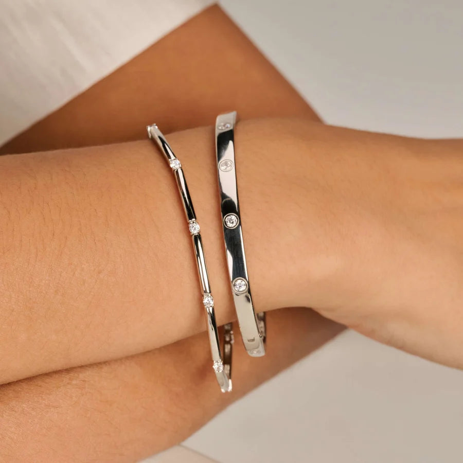 Bar CZ Station Bracelet