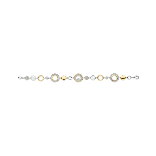 Multi Circles Cz and Mother of Pearl Bracelet