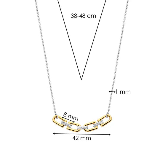 Geometric Link Center Necklace