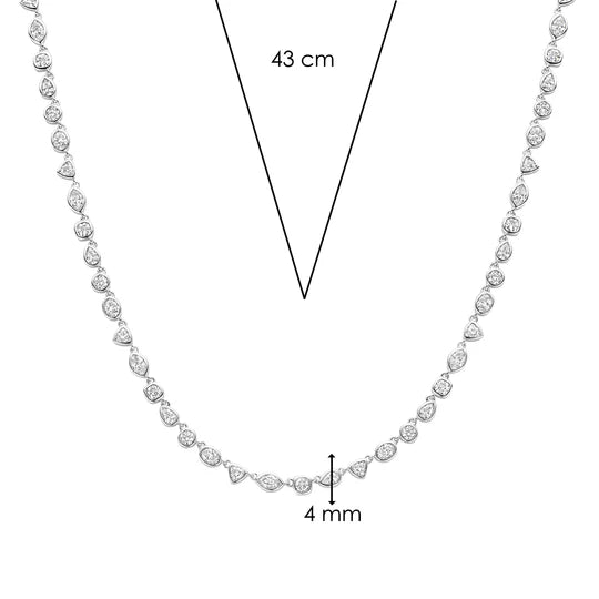 Mix Shape CZ Necklace