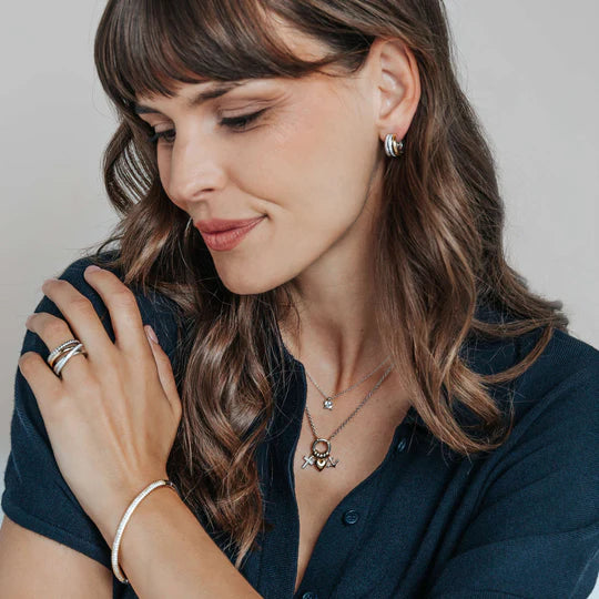 CZ Gold Plated Solitaire Necklace