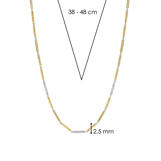 Gold Plate Bar Necklace