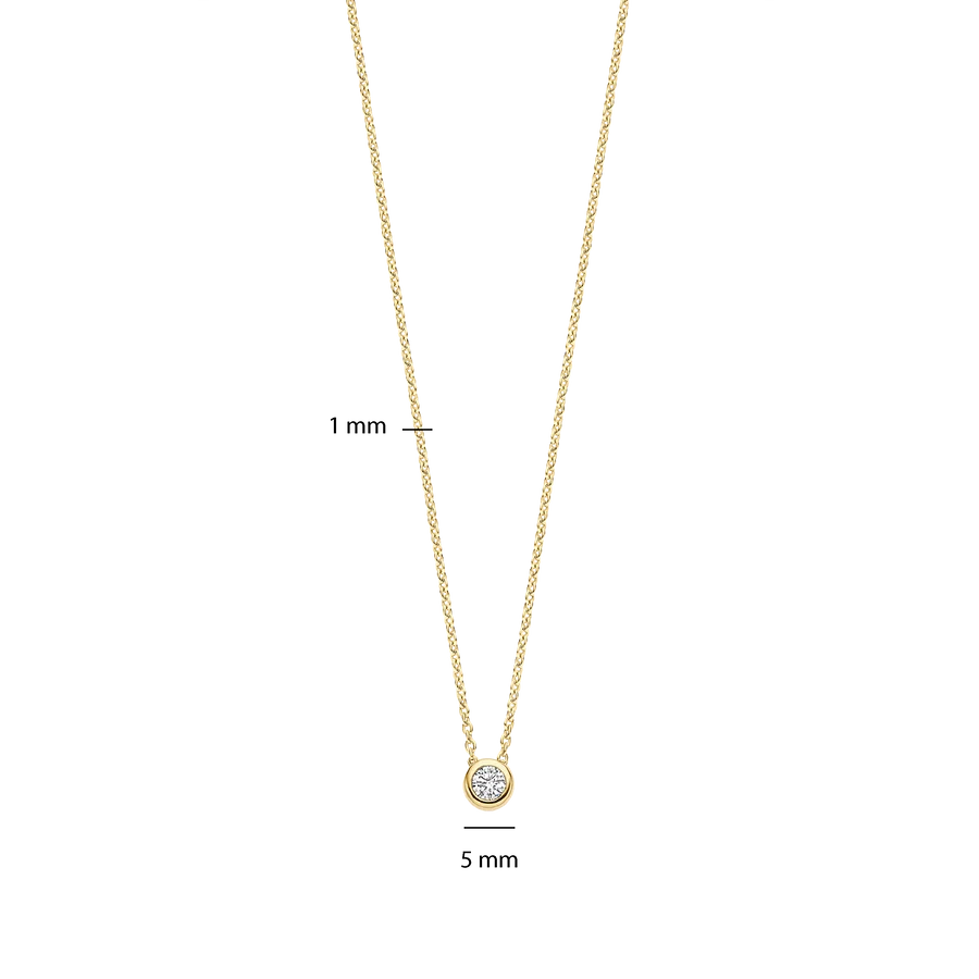 CZ Bezel Solitaire Necklace