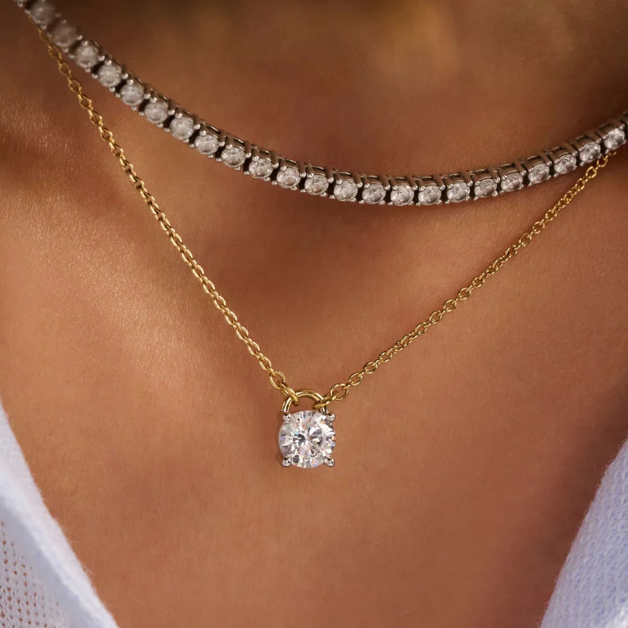 CZ Solitaire Necklace