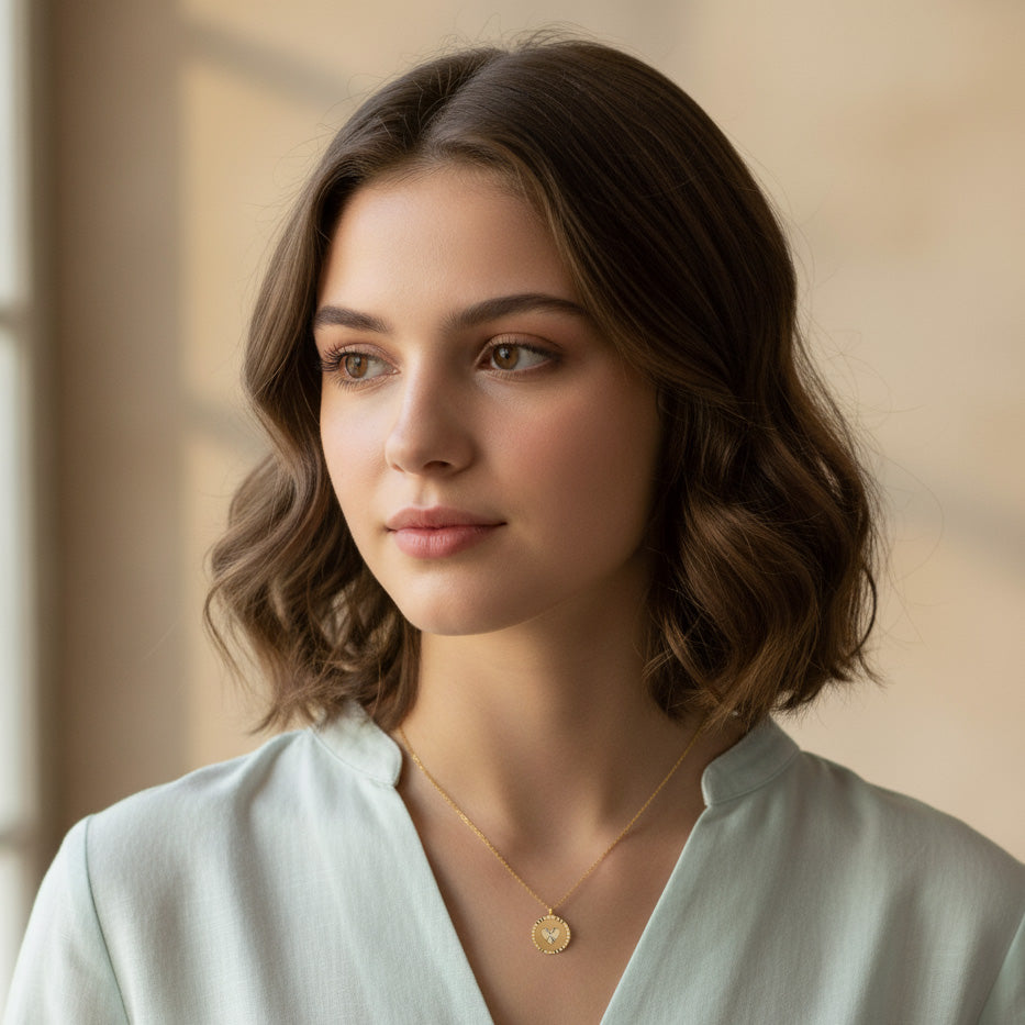Diamond Cut Heart Necklace