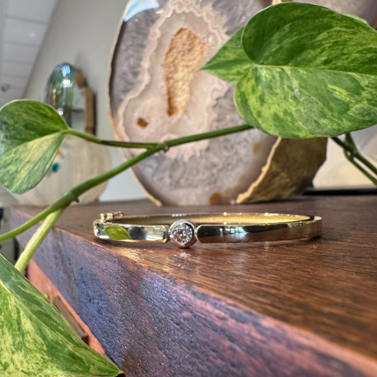 Diamond Hinged Bangle