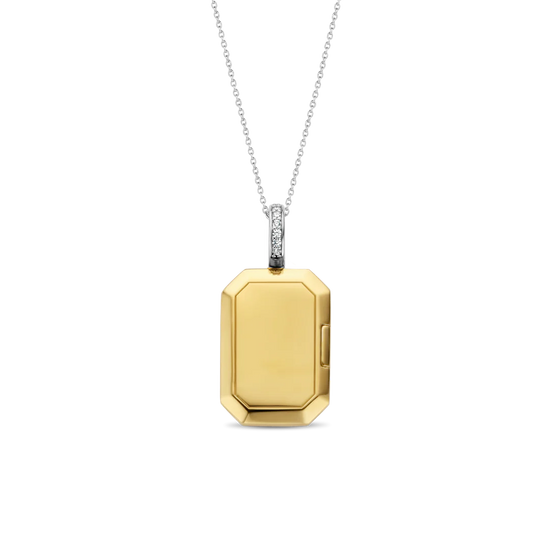 Cubic Zirconia Locket Necklace