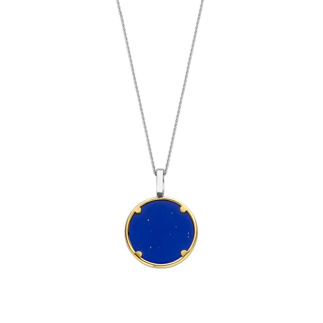 Navy Blue Gold Plate Celestial Necklace