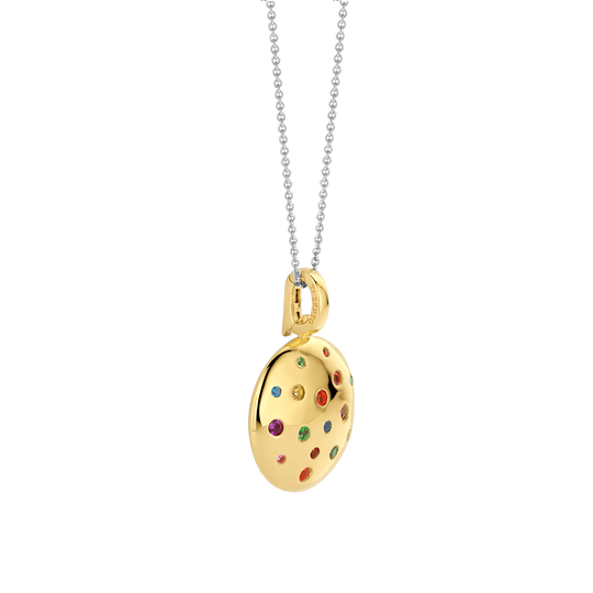 CZ Scatter Disc Necklace