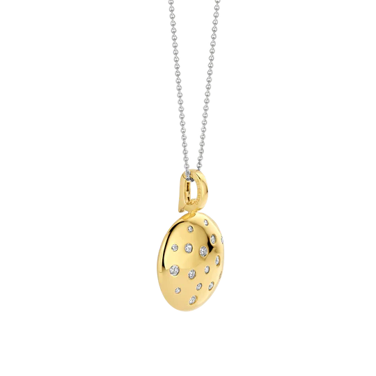 CZ Scatter Disc Necklace