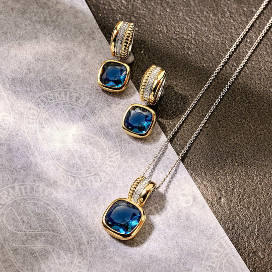 Blue Cushion Necklace
