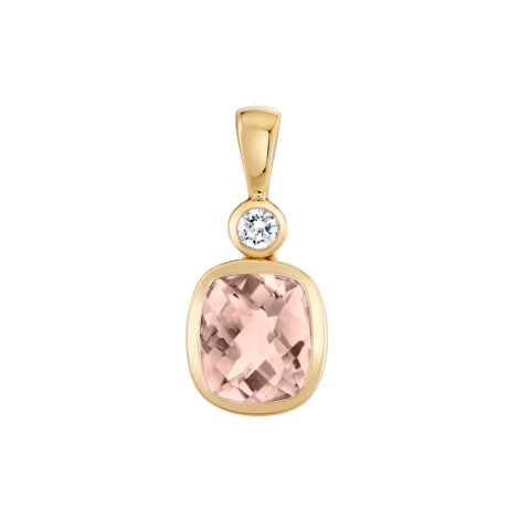 Morganite Cushion Pendant
