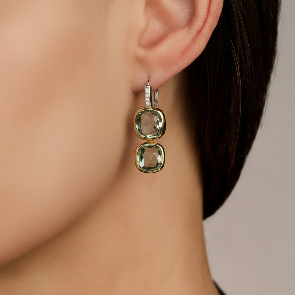 Double Cushion Earrings