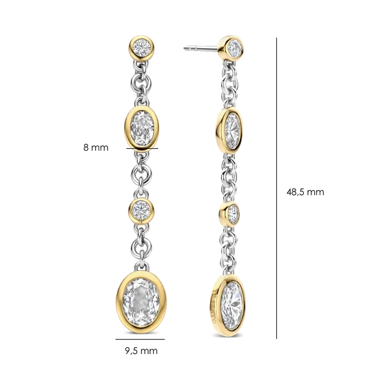 Oval Bezel Line Dangles