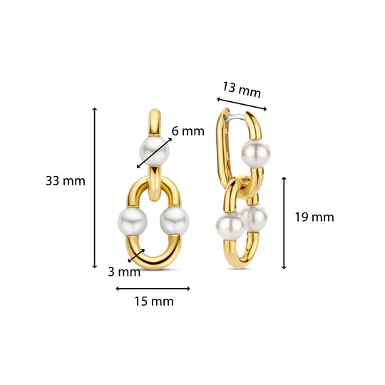 Oval Accent Hoop with Charms