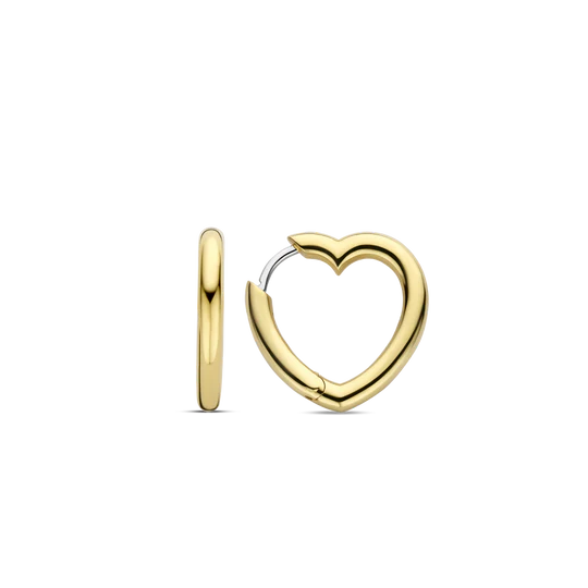 Heart Hinged Hoops