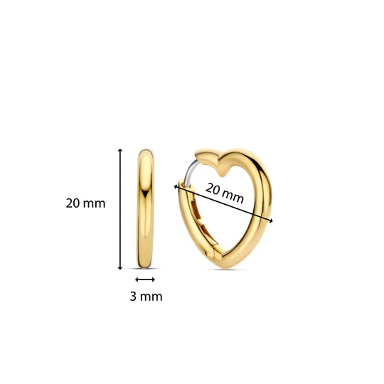 Heart Hinged Hoops