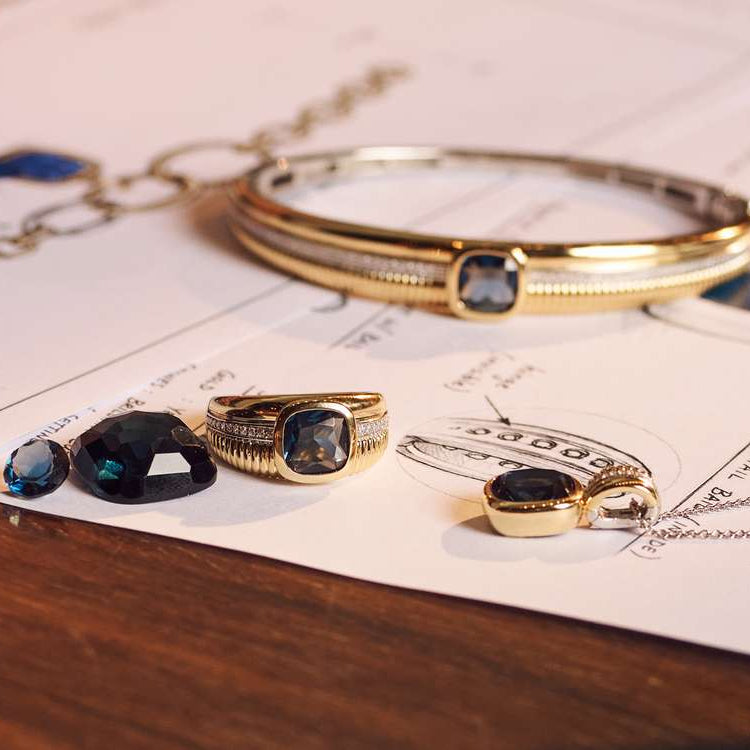 "Emory" Blue CZ Ring