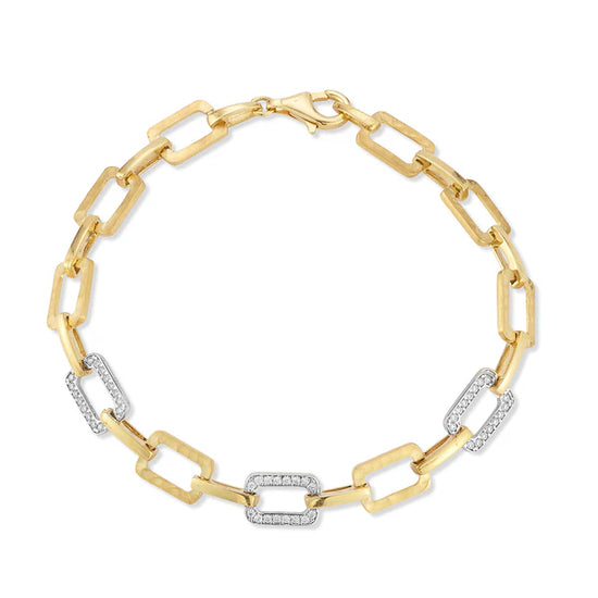 Square Link Diamond Bracelet