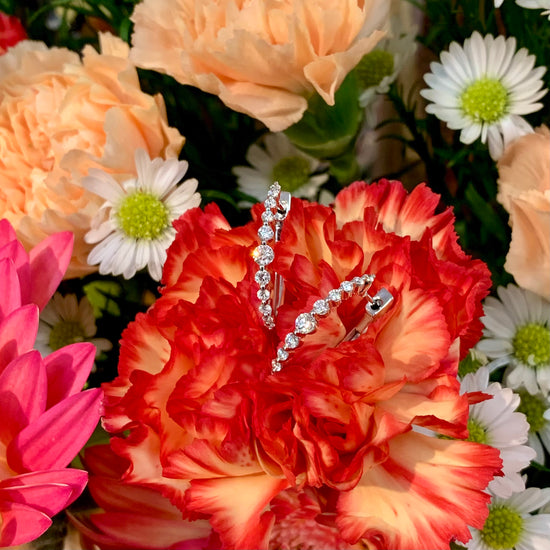 "Sonya" Diamond Hoops