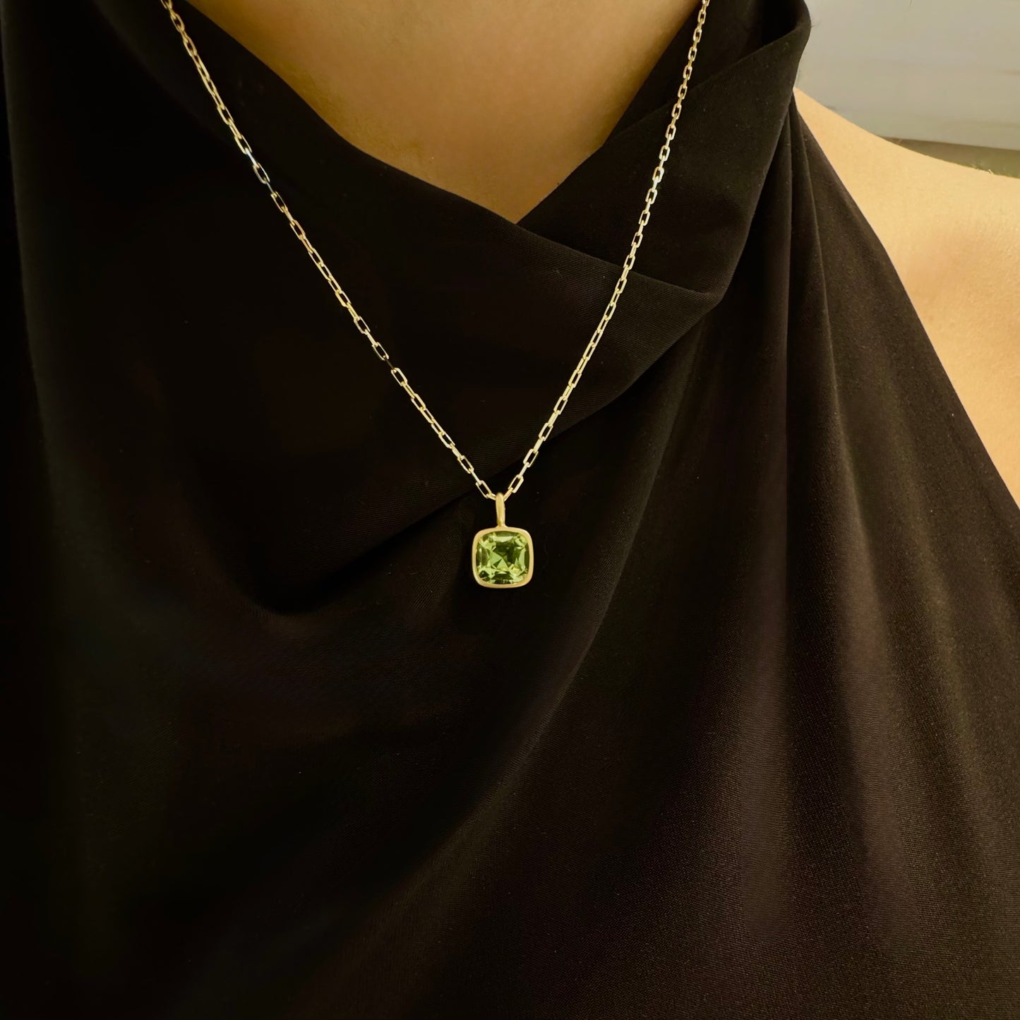 Minty Peridot Pendant