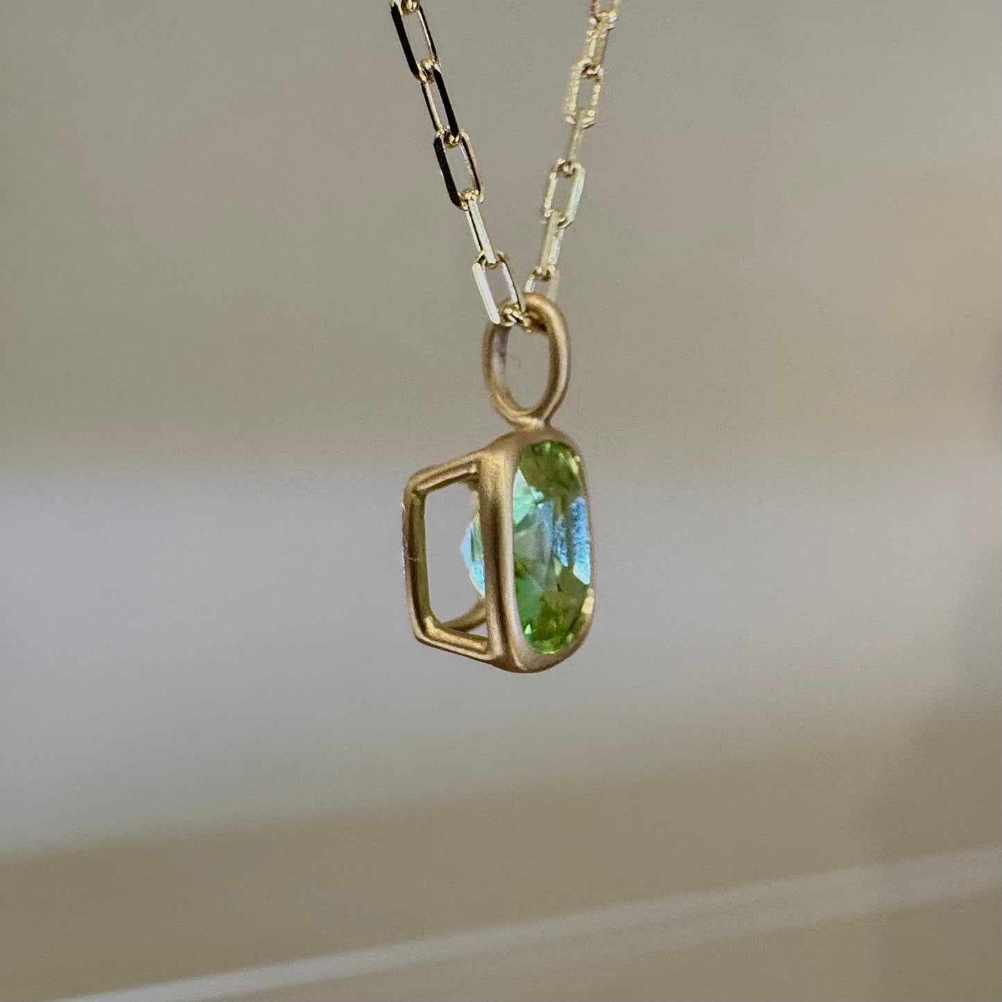 Minty Peridot Pendant