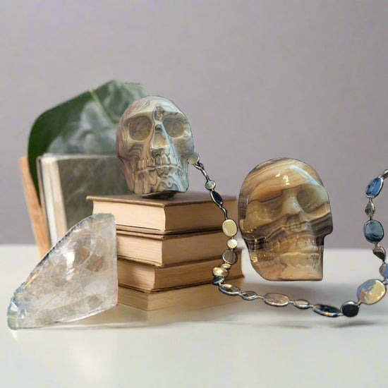 Zebra Onyx Skull