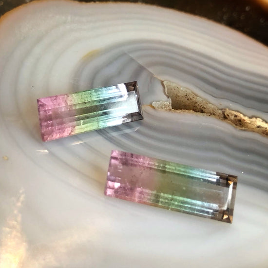 Quad Color Tourmaline Pair, 18.47 Ctw