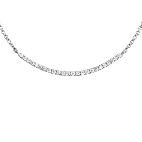 Diamond Curved Necklace