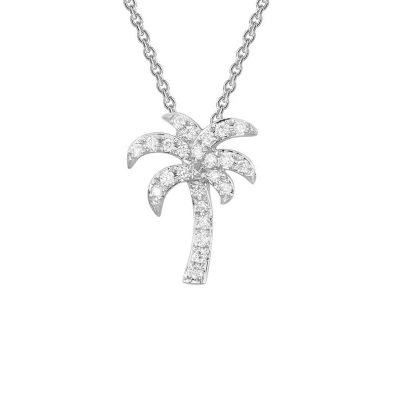 Diamond Palm Tree Necklace
