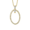 Oval Diamond Necklace