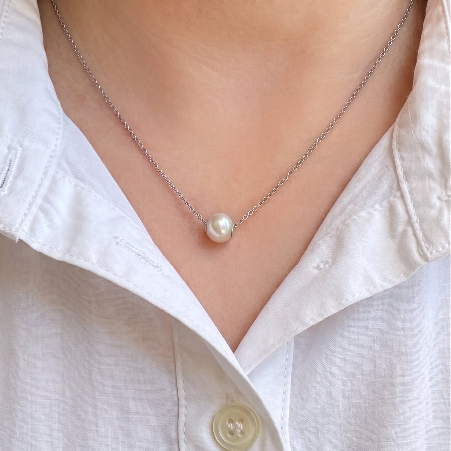 Pearl Solitaire Necklace